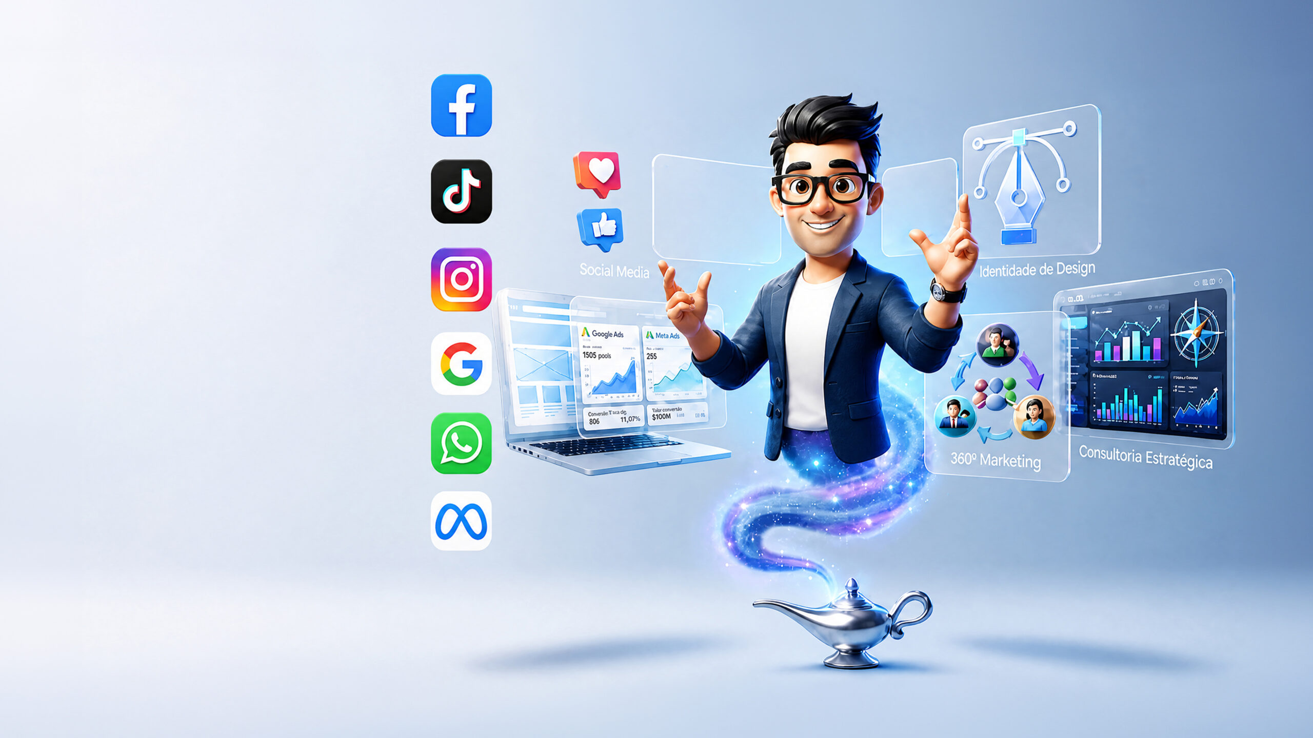Agência de marketing digital em Curitiba, equipe da Realiza Marketing Digital reunida