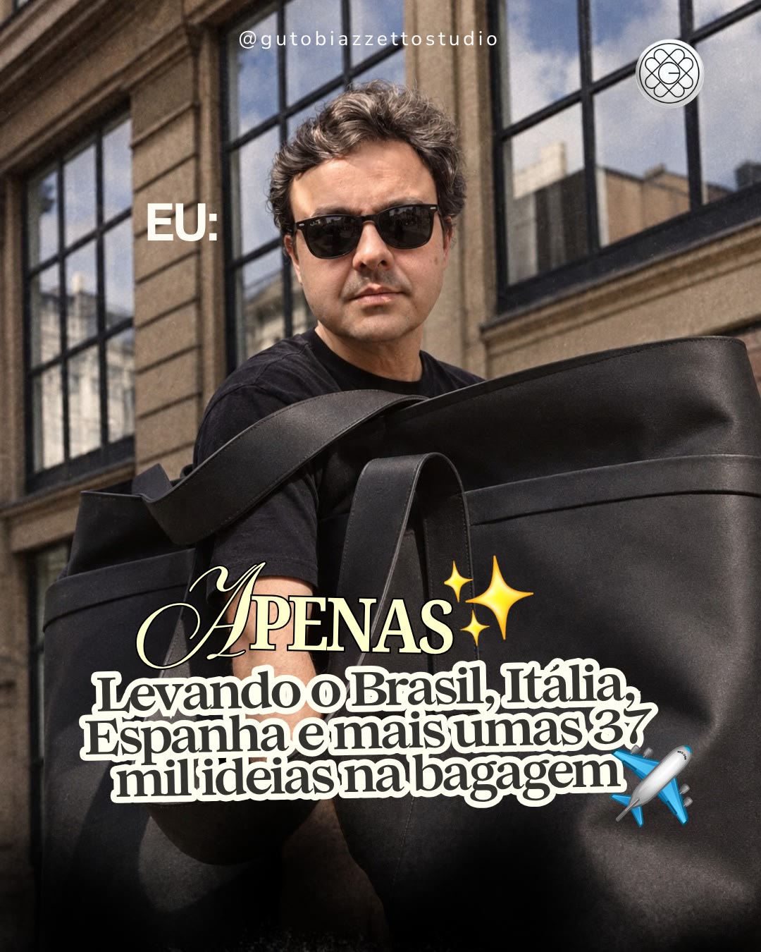 Post do Guto Biazzetto sobre viagem ao Brasil, Itália e Espanha