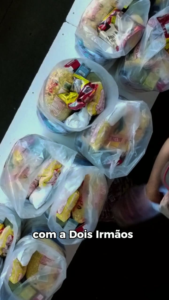 Reels do kit de compra de cesta básica da Dois Irmãos