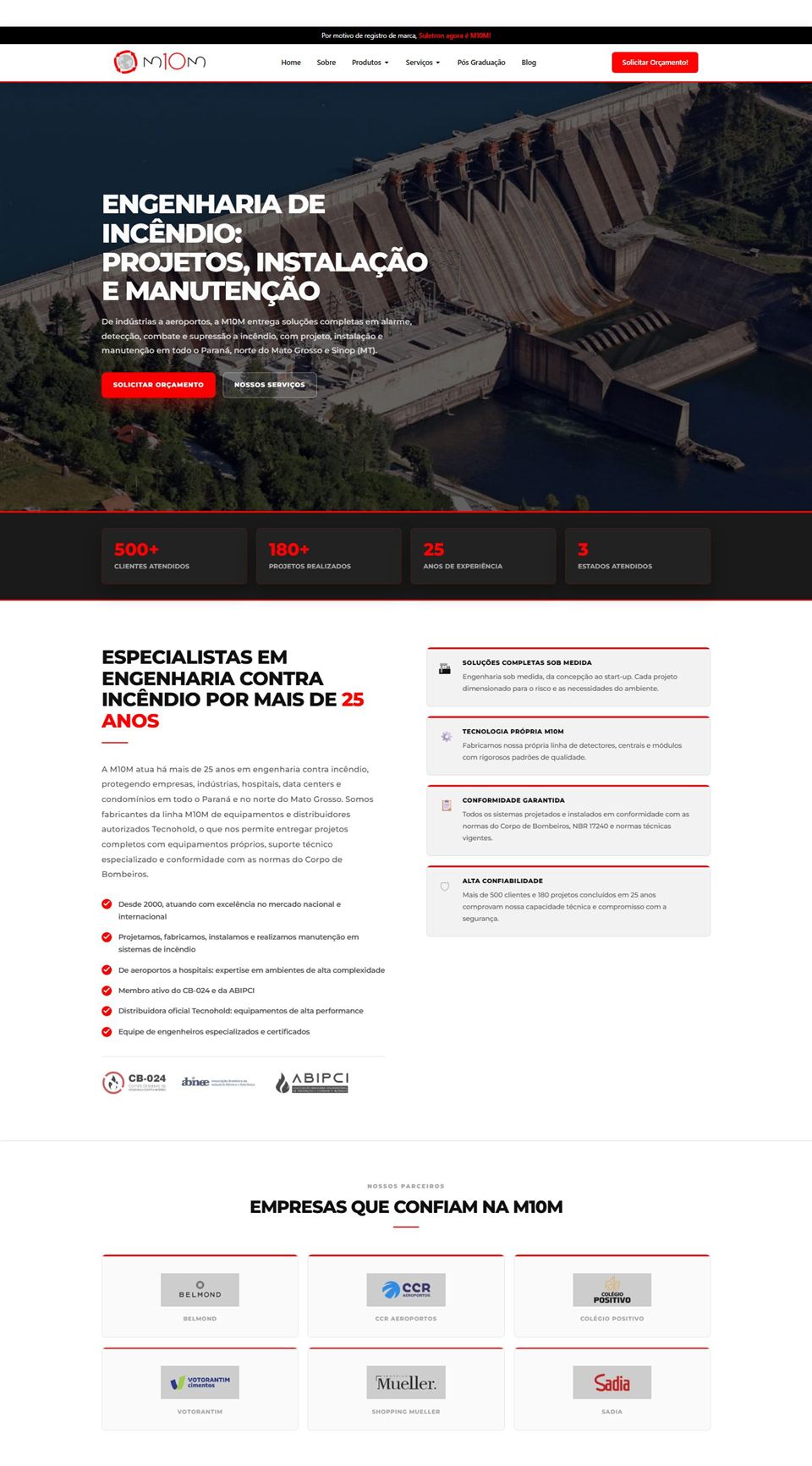 Site M10M criado pela Realiza