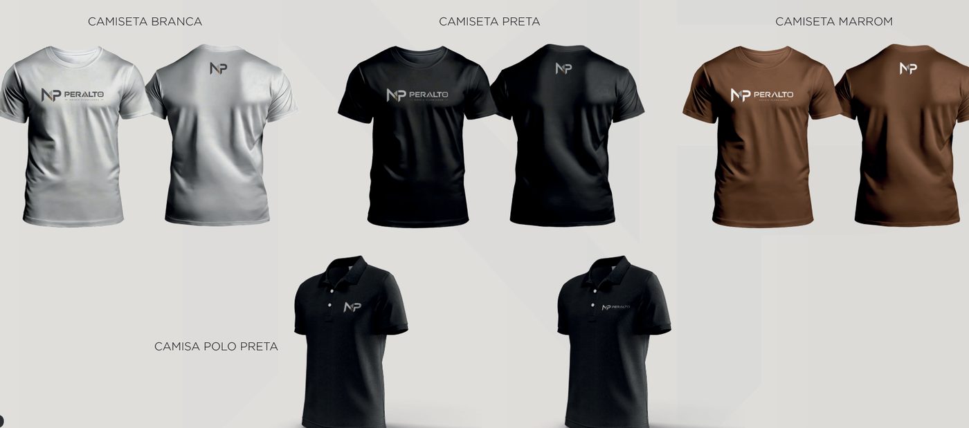 Uniformes da Peralto com a identidade visual criada pela Realiza